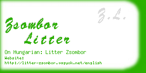 zsombor litter business card